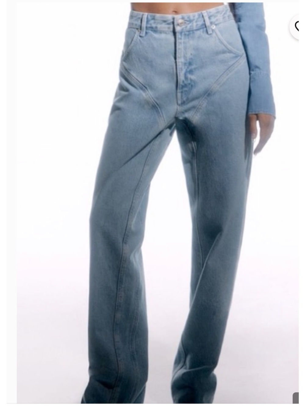Zara Light Blue Wide Leg SLOUCHY JEANS size 4